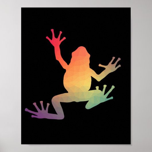 Farbige Gradient Frosch Lover Geschenke Poster (Vorne)