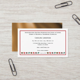 Farbige Graduiertenklappen rot/weiß Beruflich Visitenkarte