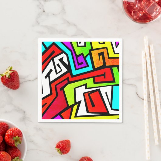 Farbige Graffiti-Abbildung Serviette (Beispiel)