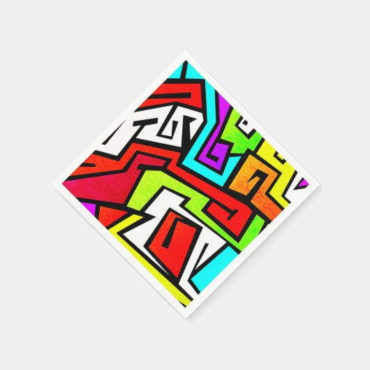 Farbige Graffiti-Abbildung Serviette (Ecke)
