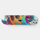 Farbige Graffiti Abstrakt Skateboard (Horizontal)
