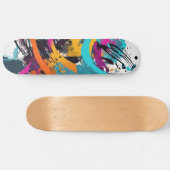 Farbige Graffiti Abstrakt Skateboard (Horizontal)