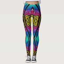 Farbige Graffiti-Leggings