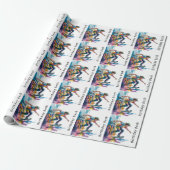 Farbige Graffiti-Skateboarder-Geburtstagsfeier Geschenkpapier (Ungerollt)