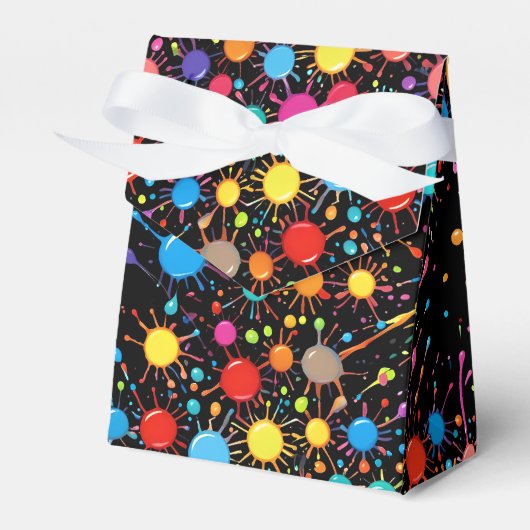 Farbige Graffiti-Style-Farbspritzer-Geschenkbox Geschenkschachtel (Vorderseite)