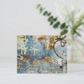 Farbige Graffiti-Textur Postkarte (Stehend Vorderseite)