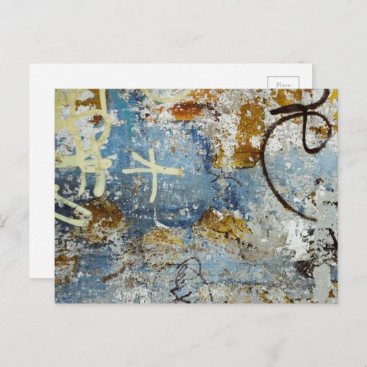 Farbige Graffiti-Textur Postkarte (Vorne/Hinten)