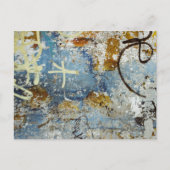 Farbige Graffiti-Textur Postkarte (Vorderseite)