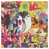 Farbige Graffiti-Wandverkleidung Stoff (Nahaufnahme)