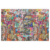 Farbige Graffiti-Wandverkleidung Stoff (Fat Quarter (45,7 x 55,9 cm))