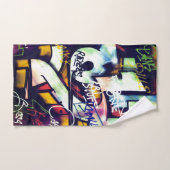 Farbige Graffiti-Wörter Badhandtuch Set (Handtuch)