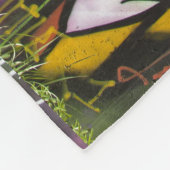 Farbige Graffiti-Wörter Fleecedecke (Ecke)