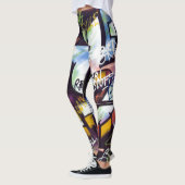 Farbige Graffiti-Wörter Leggings (Links)