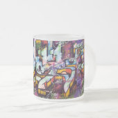 Farbige Graffiti-Wörter Mattglastasse (VorderseiteRechts)