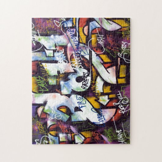 Farbige Graffiti-Wörter Puzzle (Vertikal)