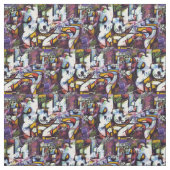 Farbige Graffiti-Wörter Stoff (Muster)