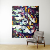 Farbige Graffiti-Wörter Wandteppich (Beispiel)