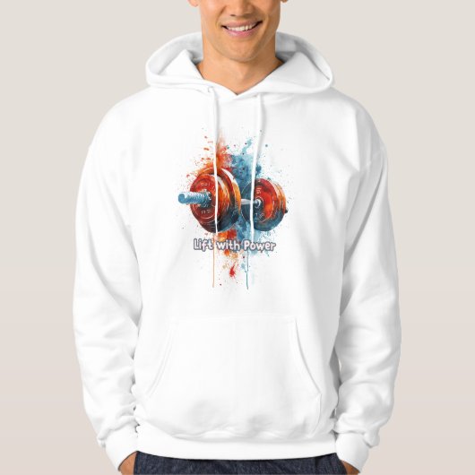 Farbige Grafik & Text Hoodie (Vorderseite)