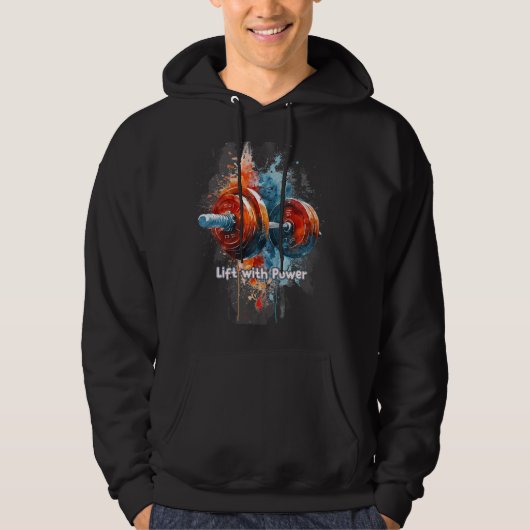 Farbige Grafik & Text Hoodie (Vorderseite)