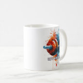 Farbige Grafik & Text Kaffeetasse (VorderseiteRechts)