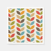 Farbige grafische Blätter Serviette (Vorderseite)