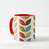 Farbige grafische Blätter Tasse (Vorderseite Links)