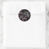 Farbige grafische Designpegusas Runder Aufkleber (Tasche)