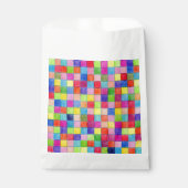Farbige grafische Papierquadrate geometrisches Mus Geschenktütchen (Vorderseite)