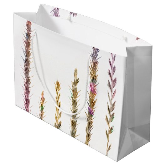 Farbige Gras Große Geschenktüte (Rückseite Schrägansicht)