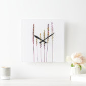 Farbige Gras Quadratische Wanduhr (Zuhause)