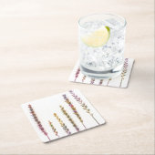 Farbige Gras Rechteckiger Pappuntersetzer (Vor Ort)