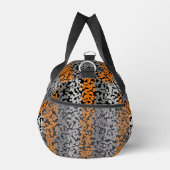 Farbige, grau-schwarze, pixelförmige Streifen Duffle Bag (Rechts)