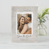 Farbige, graue und goldene Sparkle-Save the Date-K Save The Date (Stehend Vorderseite)