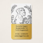 Farbige Great Dane Kunst Visitenkarten (Rückseite)