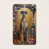 Farbige Great Dane Kunst Visitenkarten (Vorderseite)