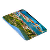 Farbige griechische Fischerboote im Hafen von Kion Magnet (Rechte Seite)