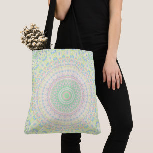 Farbige Groovy Boho Hippie Pastell Funky Mandala Tasche