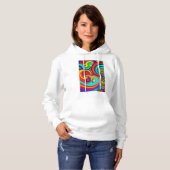 Farbige Groovy Rainbow-Wirbel Hoodie (Vorne ganz)