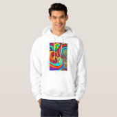 Farbige Groovy Rainbow-Wirbel Hoodie (Vorne ganz)