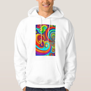 Farbige Groovy Rainbow-Wirbel Hoodie