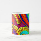Farbige Groovy Rainbow-Wirbel Kaffeetasse (Mittel)
