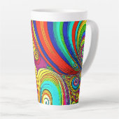 Farbige Groovy Rainbow-Wirbel Milchtasse (Rechte Ecke)