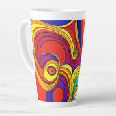 Farbige Groovy Rainbow-Wirbel Milchtasse (Linke Ecke)
