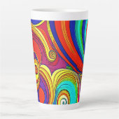 Farbige Groovy Rainbow-Wirbel Milchtasse (Vorderseite)