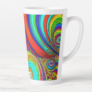 Farbige Groovy Rainbow-Wirbel Milchtasse