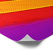 Farbige Groovy Rainbow-Wirbel Poster (Ecke)