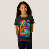 Farbige Groovy Rainbow-Wirbel T-Shirt (Vorne ganz)