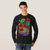 Farbige Groovy Rainbow-Wirbel T-Shirt (Vorne ganz)