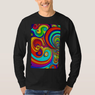Farbige Groovy Rainbow-Wirbel T-Shirt