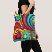 Farbige Groovy Rainbow-Wirbel Tasche (Von Nahem)